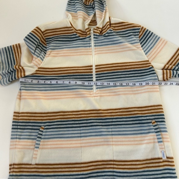 O’Neill Hooded Striped Quarter Zip Fleece Pullover - Picture 11 of 12